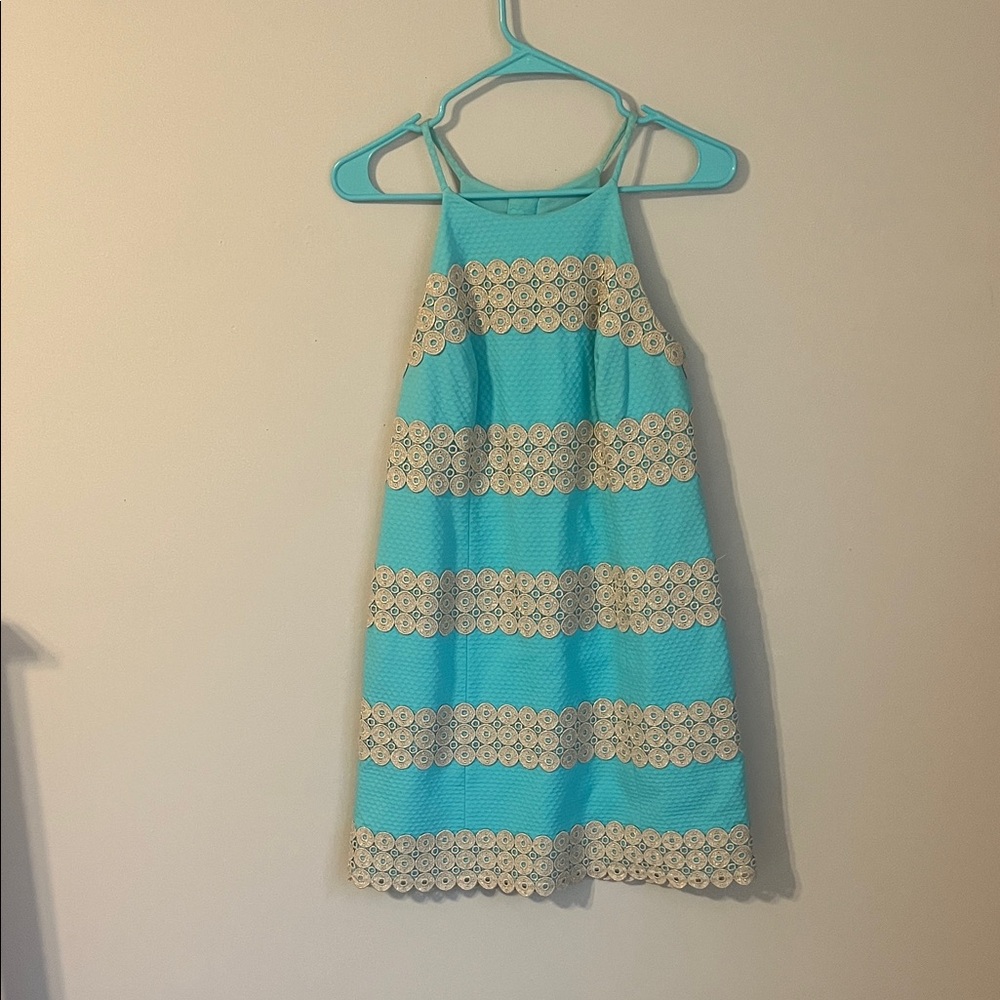 Lilly Pulitzer Blue and Cream Casual Dress
